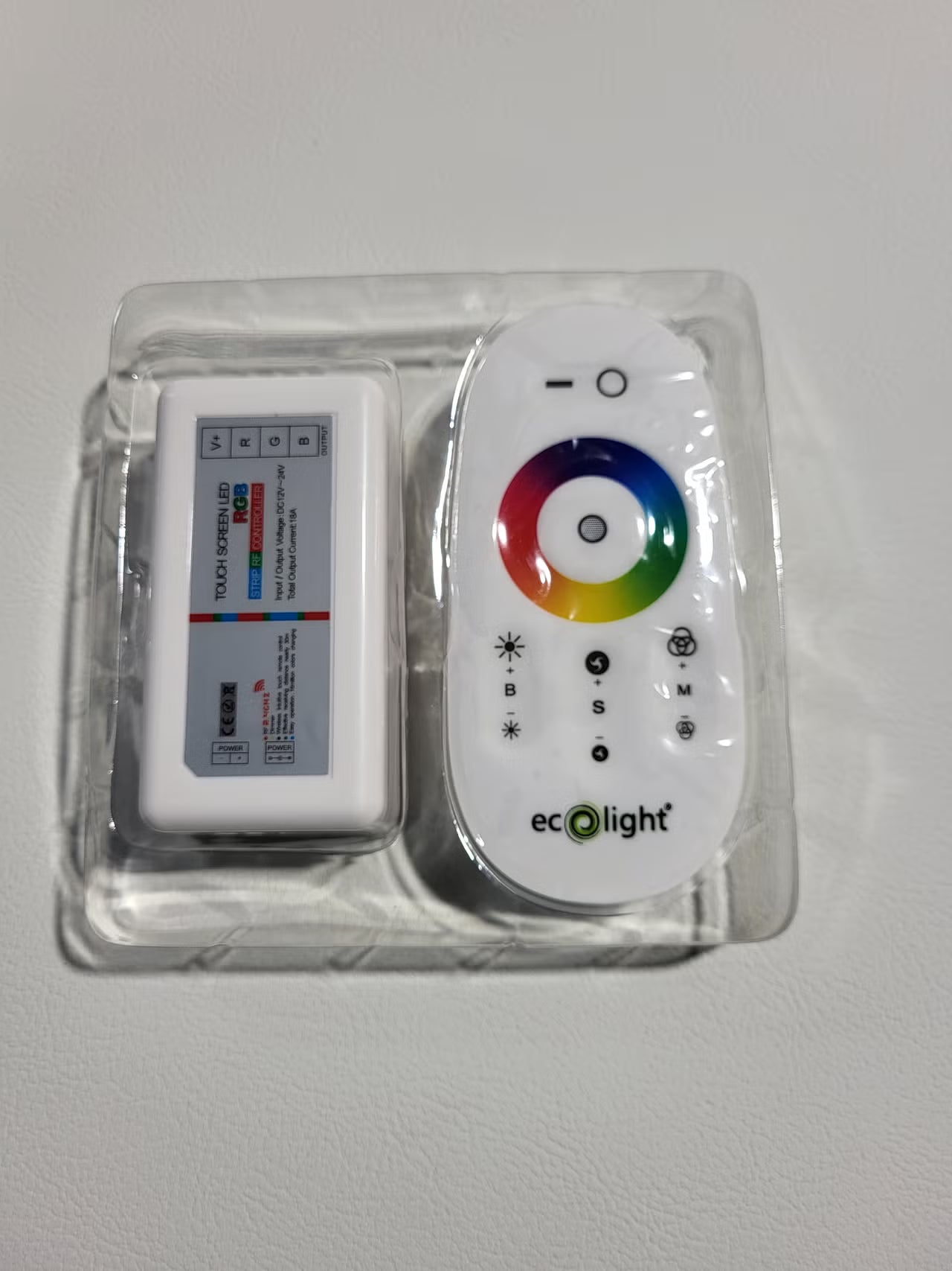 RGBW-Kontroller med Touch Fjernkontroll 12-24V