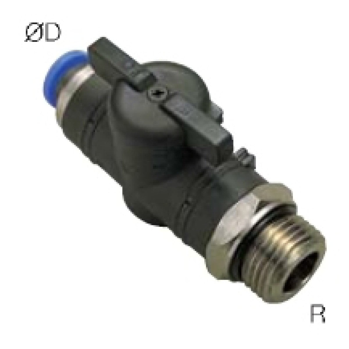 Kulventil 1/4" gjenge – innstikk 8 mm BC08-G02