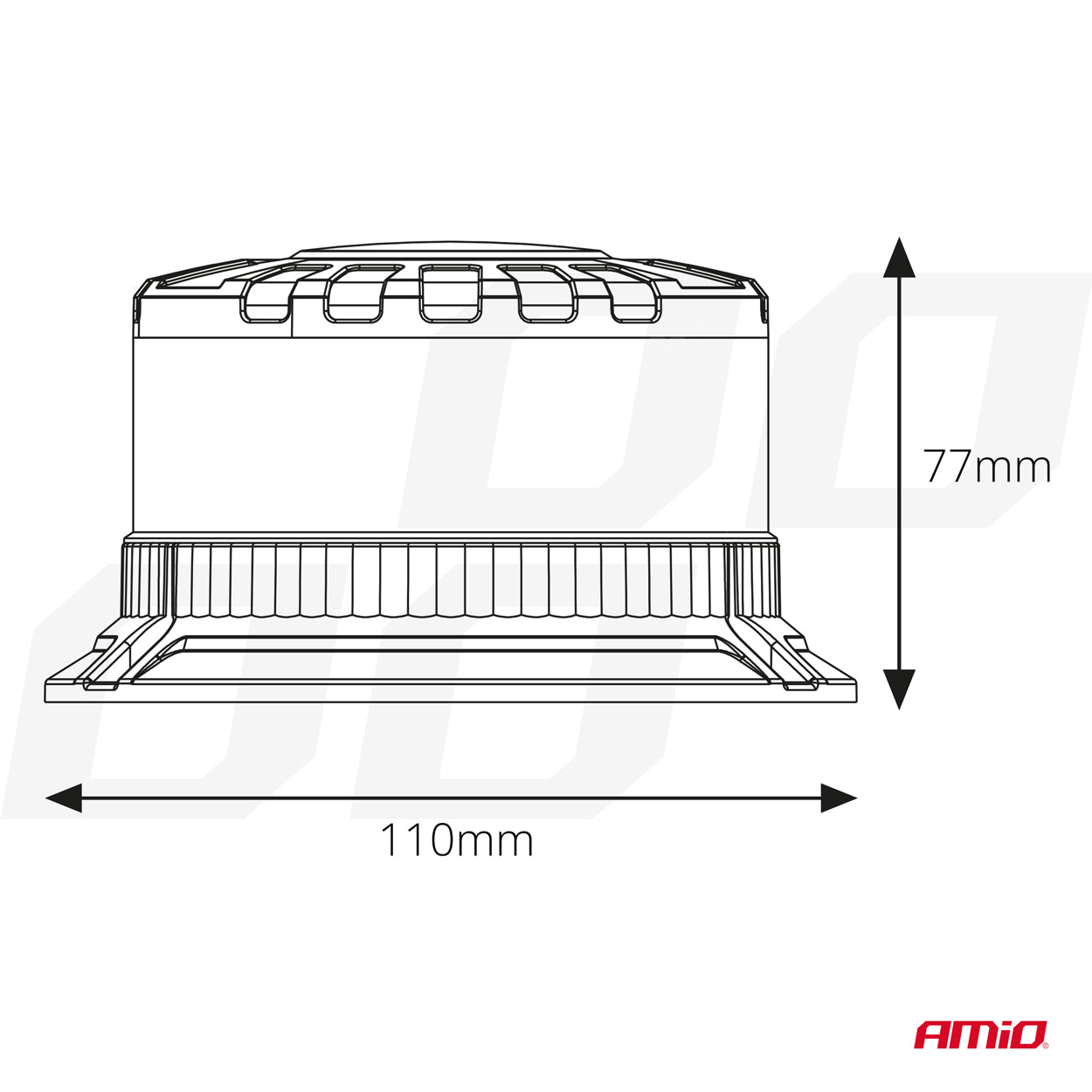 Varsellys LED, 12/24 V, AMIO-04109