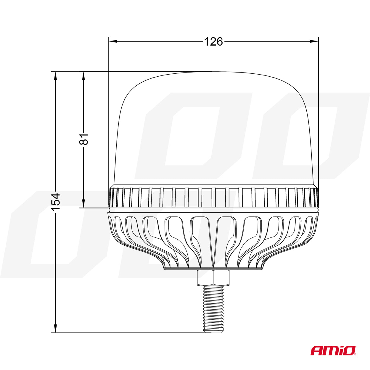 Varsellys 24 LED, 12/24 V, AMIO-03339