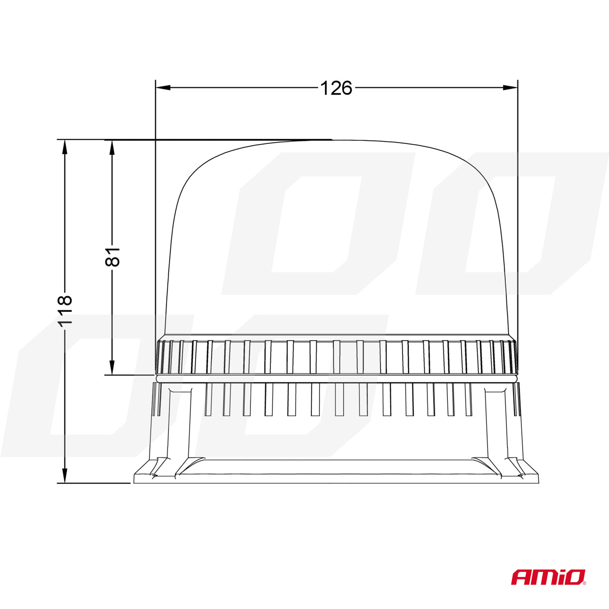 Varsellys 24 LED, 12/24 V, AMIO-03341
