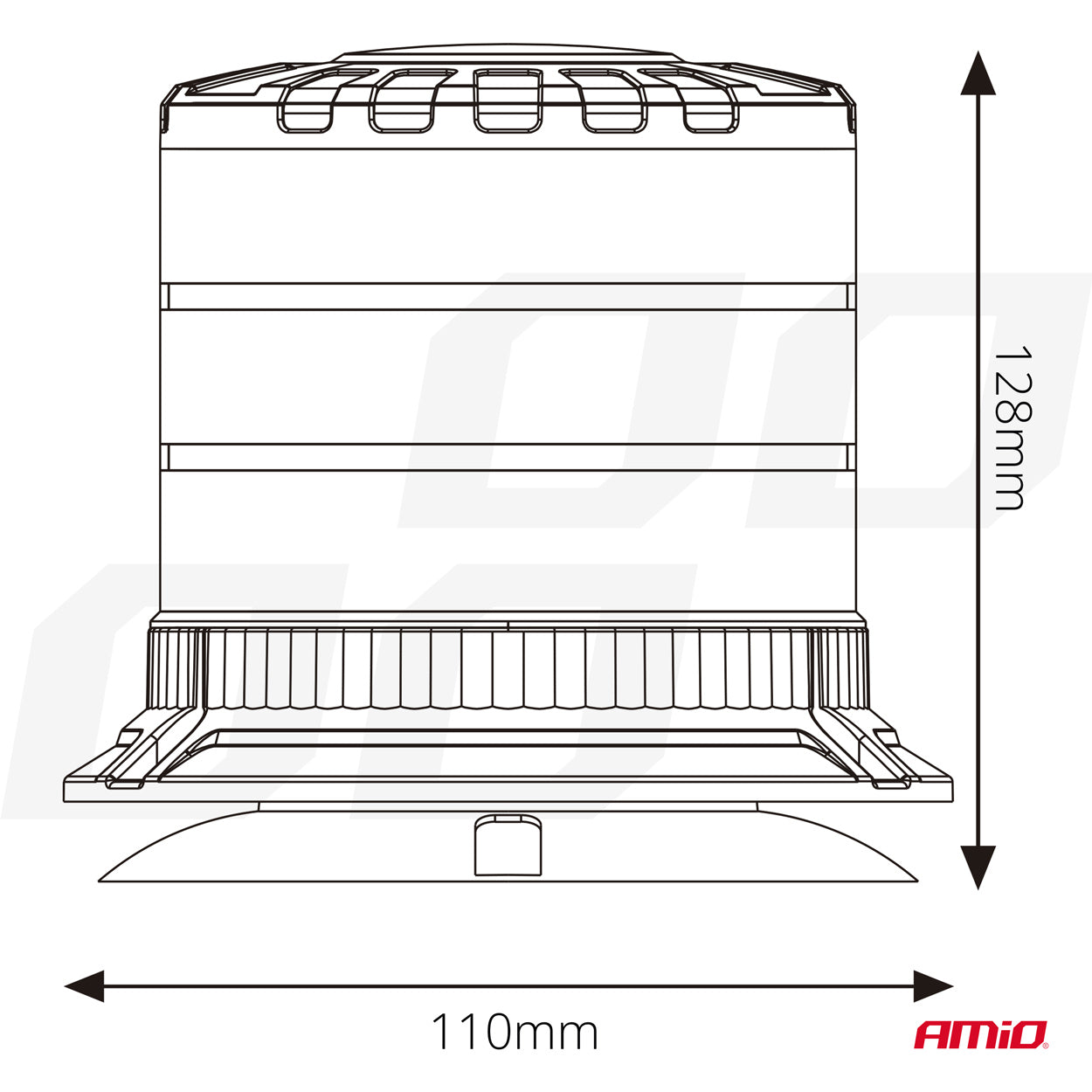 Varsellys LED, 12/24 V, AMIO-04111