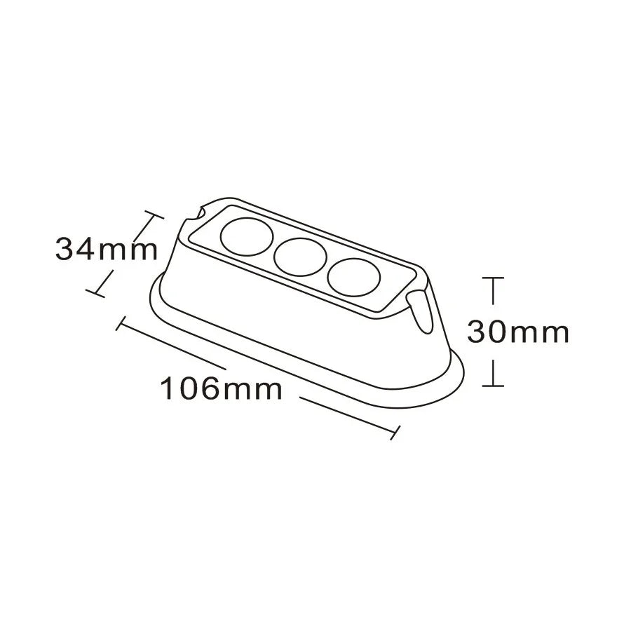 LED strobelys 9W 3 LED 12/24V – KAMAR L2285-ALR