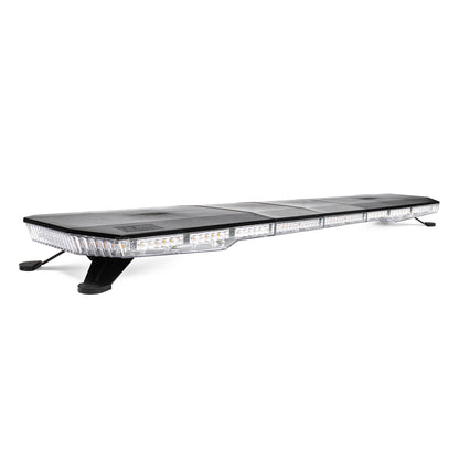 LED varsellysbjelke med 51 blinkemønstre, 117 cm, R65- og R10-godkjent, 12–24 V, AMIO-03344.