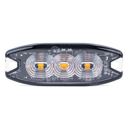 Flat varsellys med 3 LED, R65- og R10-godkjent, 12–24 V, AMIO-02297