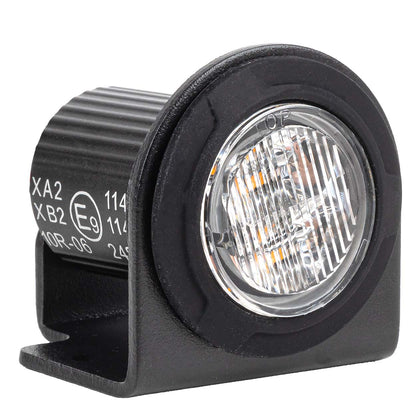 Rundt oransje LED varsellys, R65-godkjent, 12/24 V, AMIO-04864