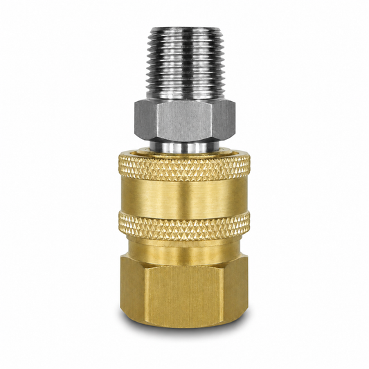 Høytrykks hurtigkobling 1/4" sett (plugg + sokkel)