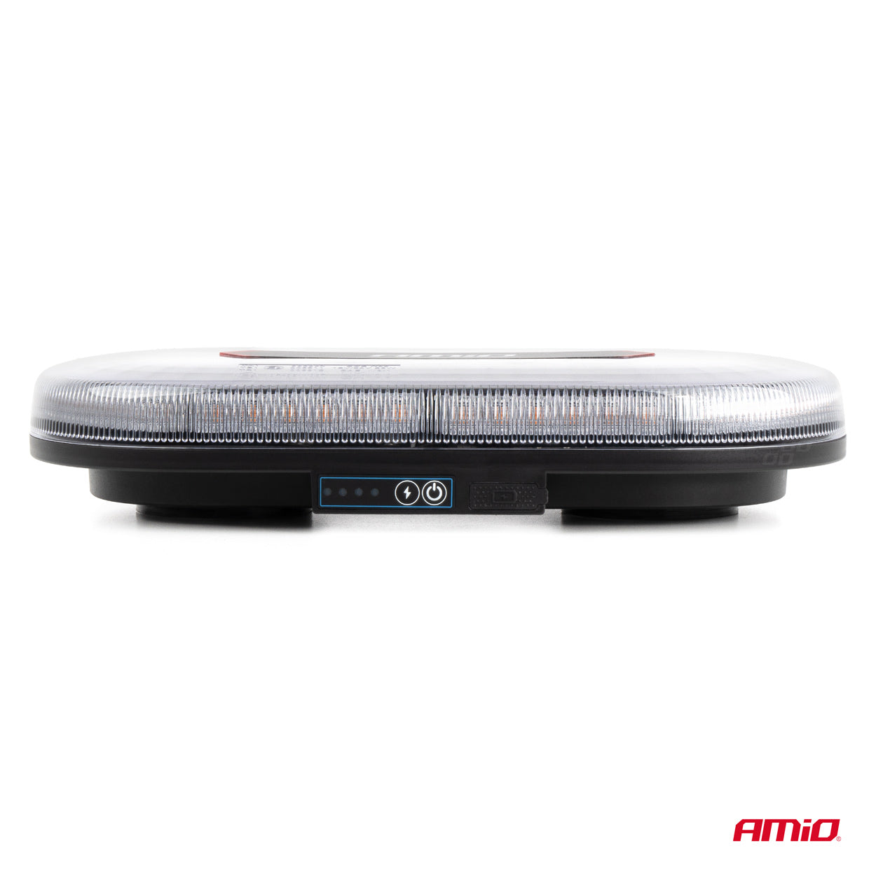 Trådløs LED varsellysbjelke med fjernkontroll, R65- og R10-godkjent, 326 × 186 × 63 mm, 26 W, 12/24 V, AMIO-04369
