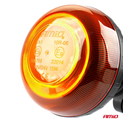 Varsellys mini 18 LED, R65- og R10-godkjent, 12/24 V, AMIO-02922