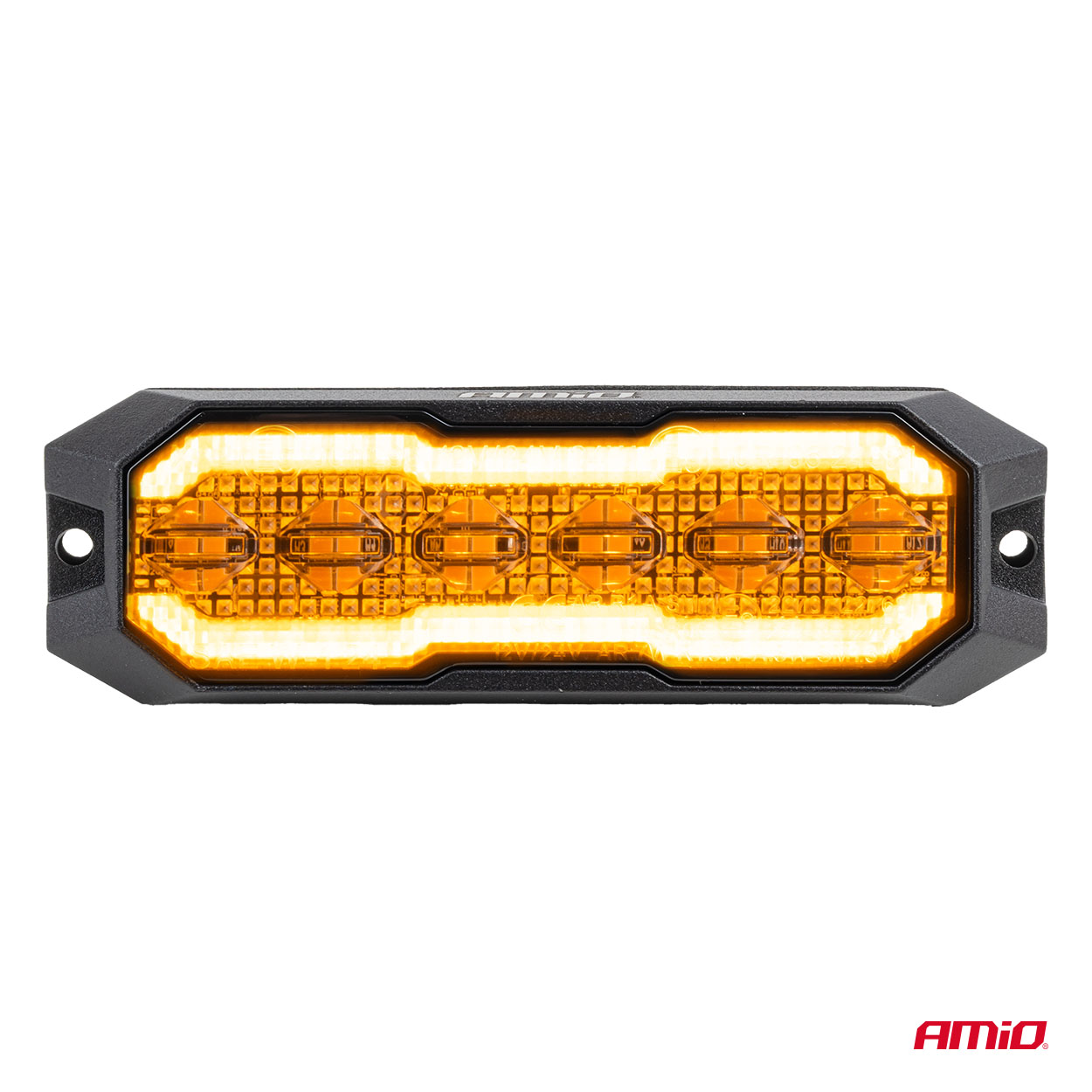 Varsellys med oransje markeringslys, LED, R65- og R148-godkjent, 12/24 V, AMIO-04860