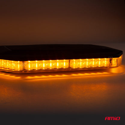 LED varsellysbjelke WLB78 med magnetfeste, 293 × 171 mm, R65- og R10-godkjent, 48 LED, 12–24 V, IP56, AMIO-02920.