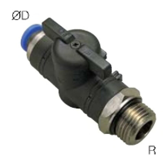 Kulventil 1/4" gjenge – innstikk 8 mm BC08-G02
