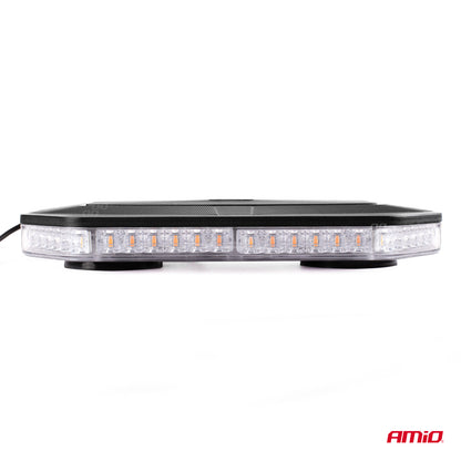 LED varsellysbjelke WLB78 med magnetfeste, 293 × 171 mm, R65- og R10-godkjent, 48 LED, 12–24 V, IP56, AMIO-02920.