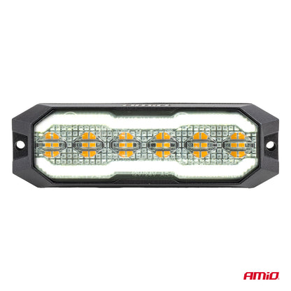 LED varsellys med oransje markeringslys og hvitt ryggelys, R65- og R148-godkjent, 12/24 V, AMIO-04862