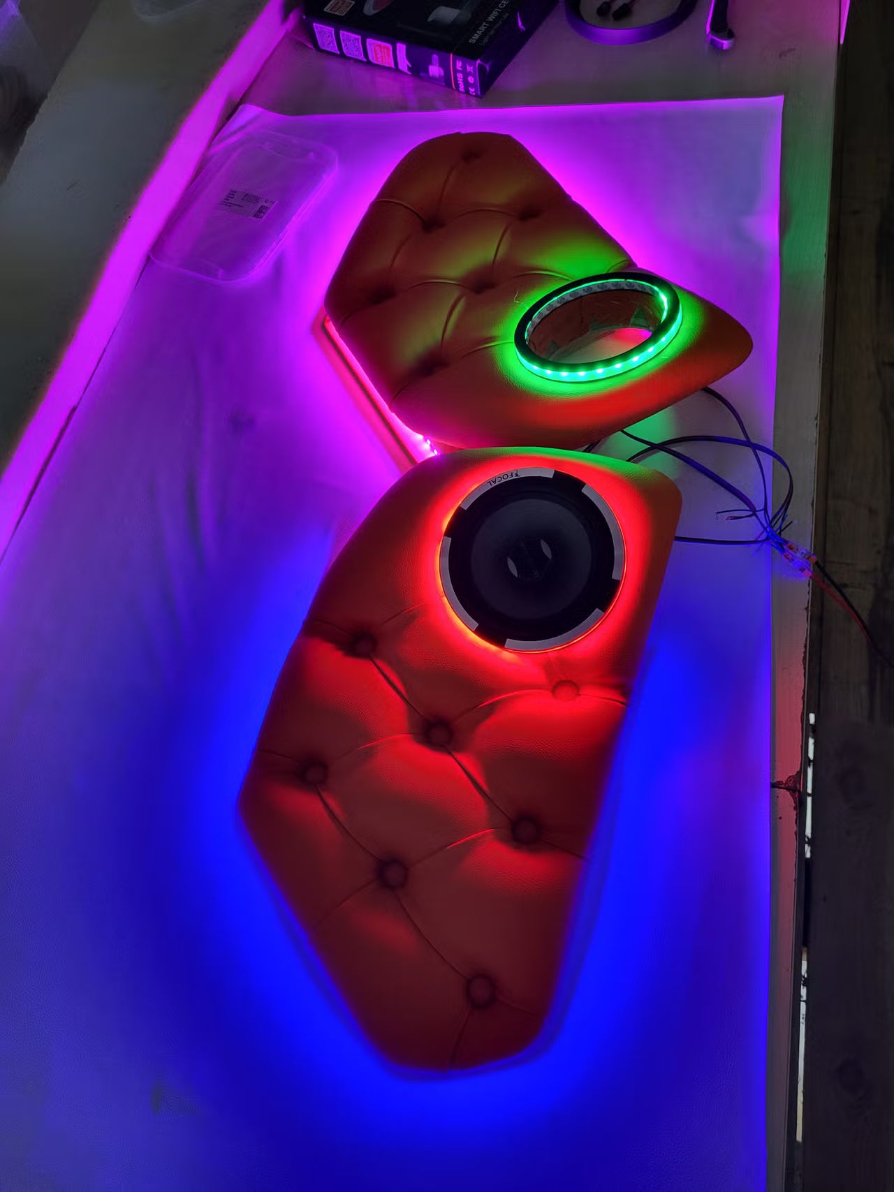 LED-lysringer til høyttalere 6,5"