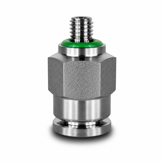 Rett innstikkskobling rustfritt stål 6 mm – 1/8" gjenge