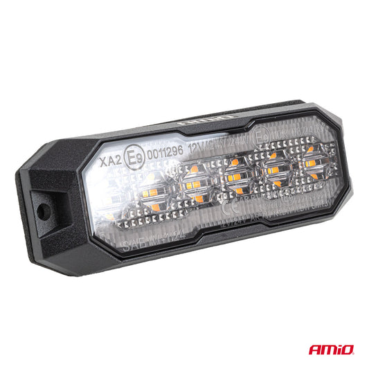 LED varsellys med oransje markeringslys og posisjonslys, R65- og R148-godkjent, 12/24 V, AMIO-04861