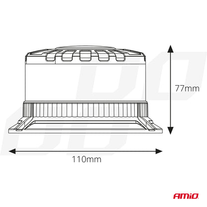 Varsellys LED, 12/24 V, AMIO-04109