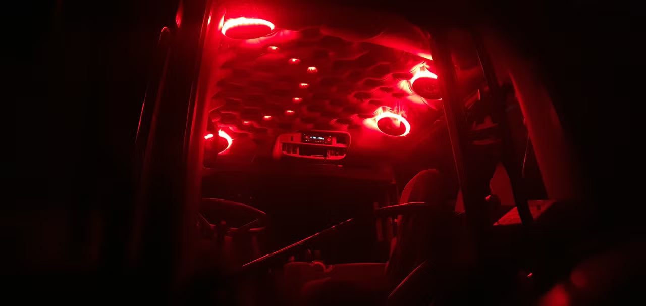 LED-lysringer til høyttalere 6,5"