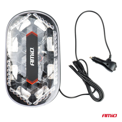 LED varsellysbjelke 33 cm med magnetfeste, R65- og R10-godkjent, 12–24 V, AMIO-03336