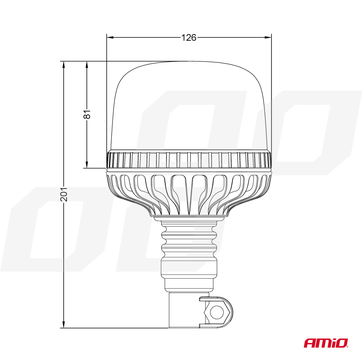 Varsellys 24 LED, 12/24 V, AMIO-03338