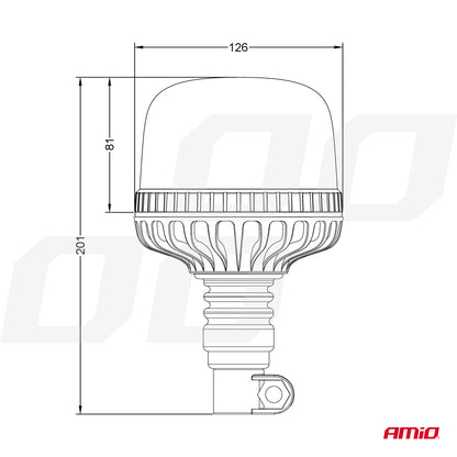 Varsellys 24 LED, 12/24 V, AMIO-03338