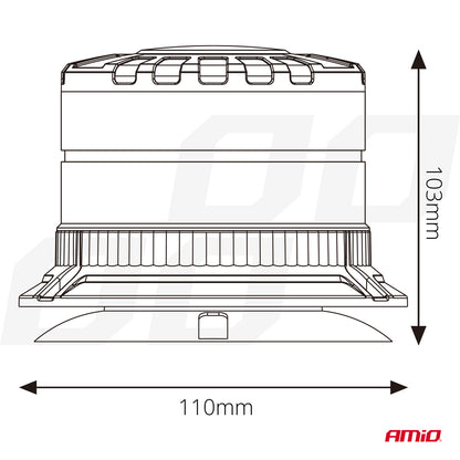 Varsellys LED, 12/24 V, AMIO-04110