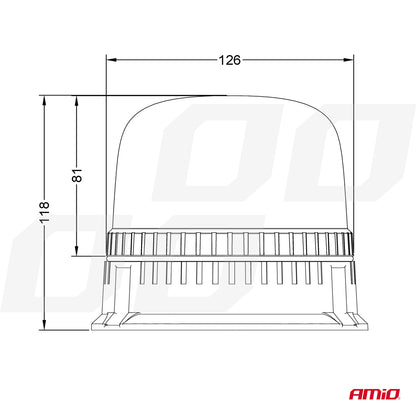 Varsellys 24 LED, 12/24 V, AMIO-03341