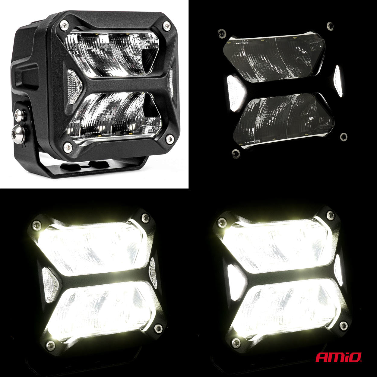 Arbeidslys LED PRO reflektor med ECE R149-godkjenning, 7200 lm, 12V/24V, AMIO-03868