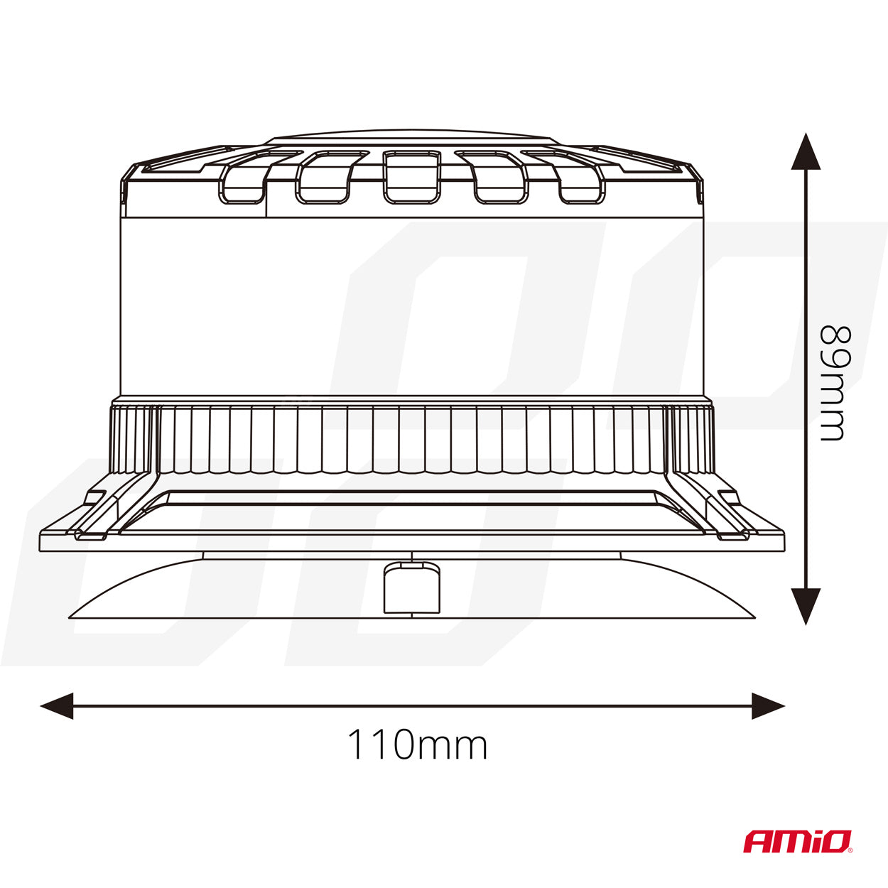 Varsellys LED, 12/24 V, AMIO-04108