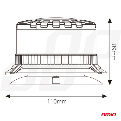 Varsellys LED, 12/24 V, AMIO-04108