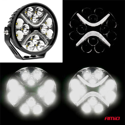 Arbeidslys LED PRO reflektor med ECE R149-godkjenning, 7200 lm, 12V/24V, AMIO-03870