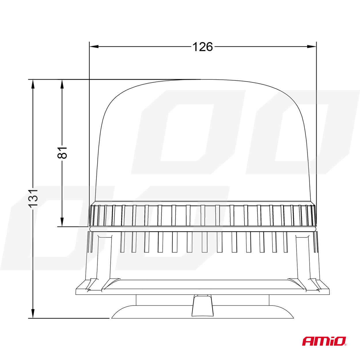 Varsellys 24 LED, 12/24 V, AMIO-03340