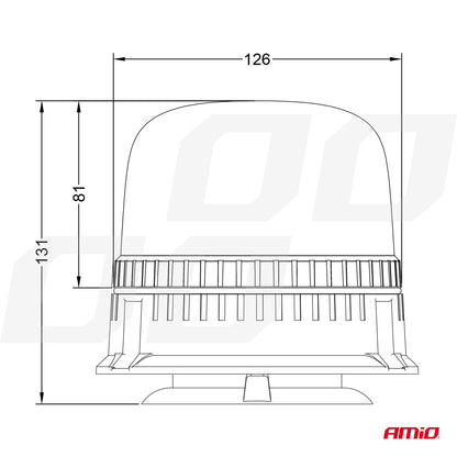 Varsellys 24 LED, 12/24 V, AMIO-03340
