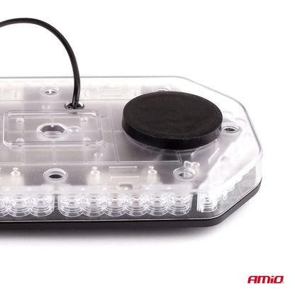 LED varsellysbjelke WLB78 med magnetfeste, 293 × 171 mm, R65- og R10-godkjent, 48 LED, 12–24 V, IP56, AMIO-02920.