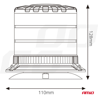 Varsellys LED, 12/24 V, AMIO-04111