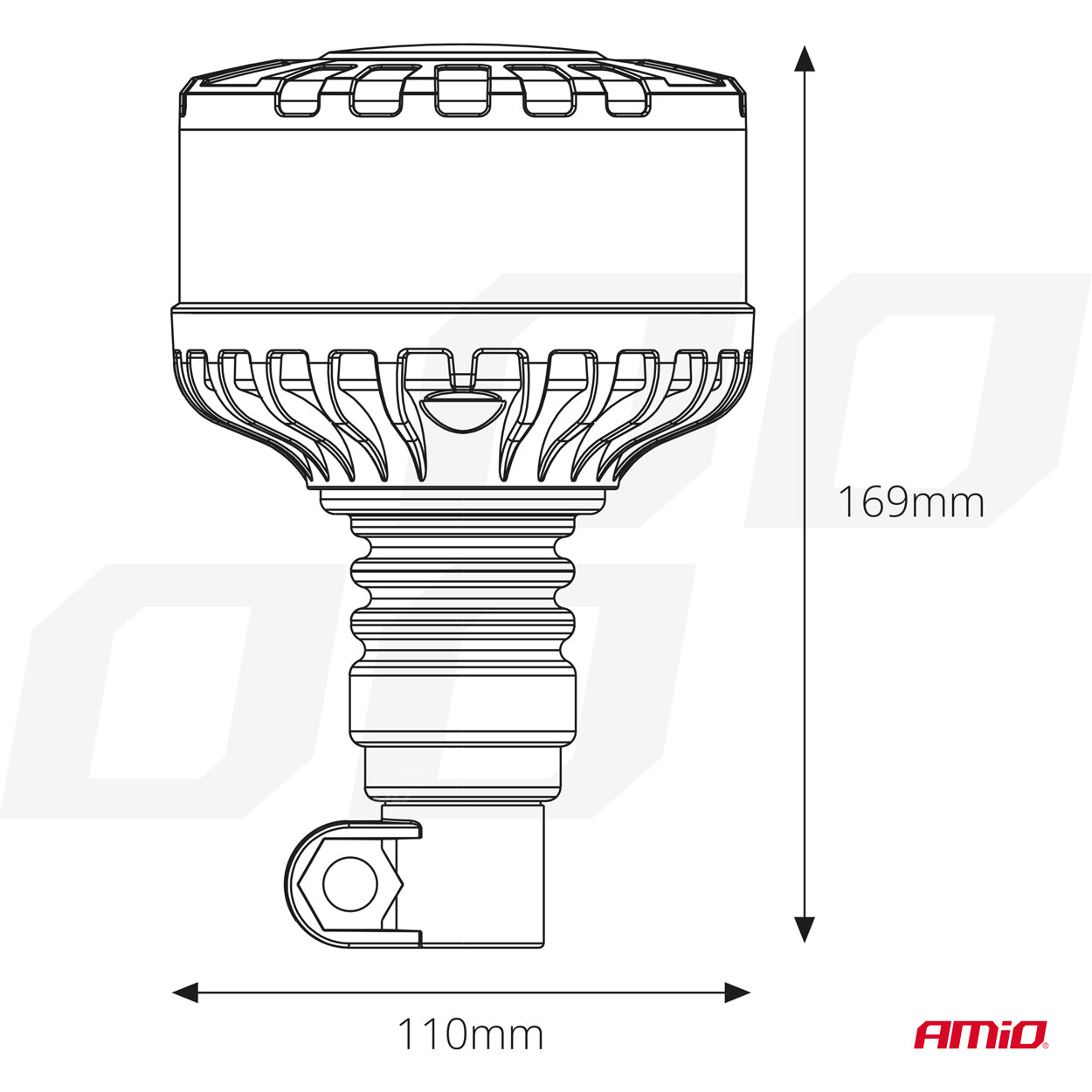 Varsellys LED, 12/24 V, AMIO-04104