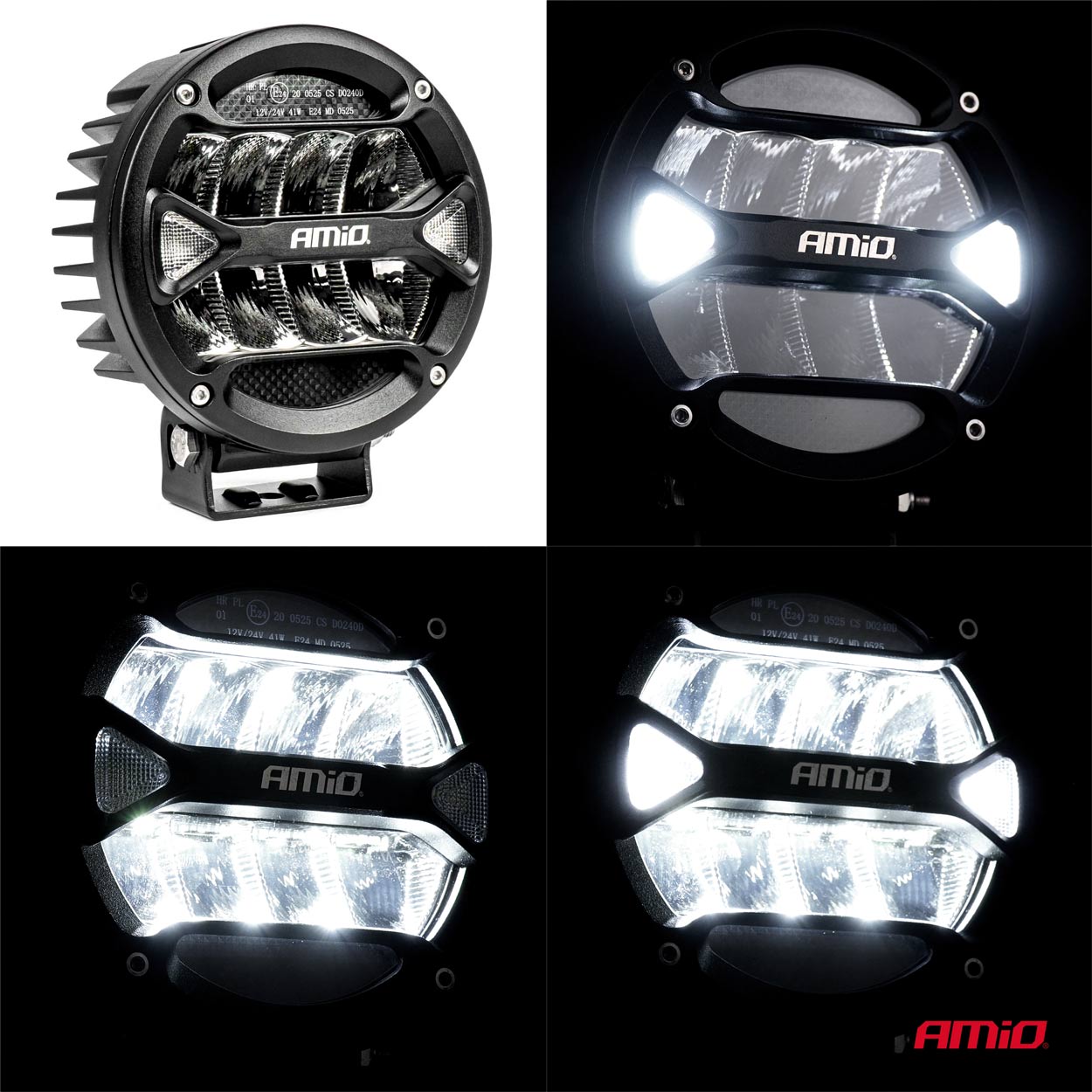 Arbeidslys LED PRO reflektor med ECE R149-godkjenning, 3600 lm, 12V/24V, AMIO-03869