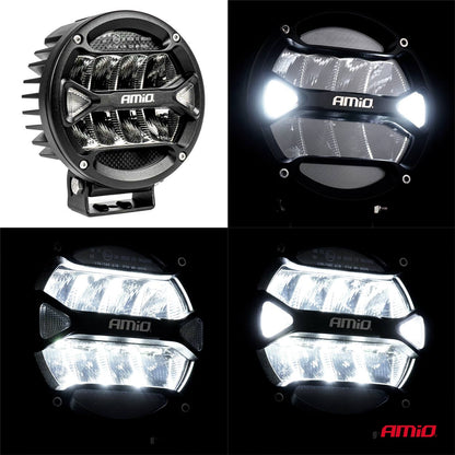 Arbeidslys LED PRO reflektor med ECE R149-godkjenning, 3600 lm, 12V/24V, AMIO-03869