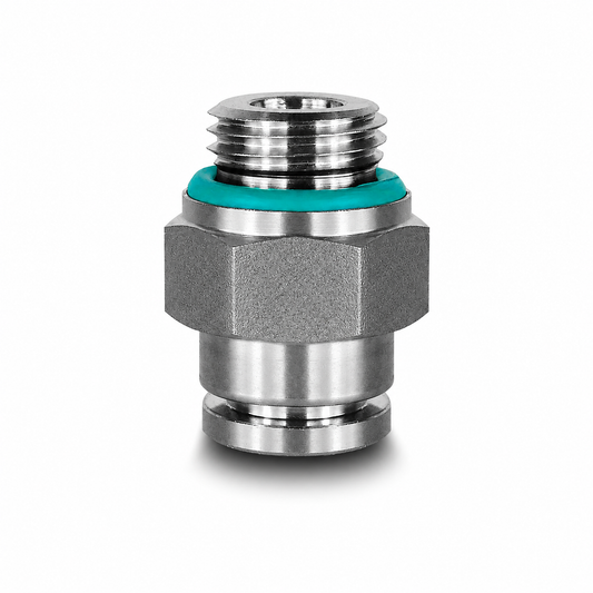 Rett innstikkskobling rustfritt stål 8 mm – 1/8" gjenge
