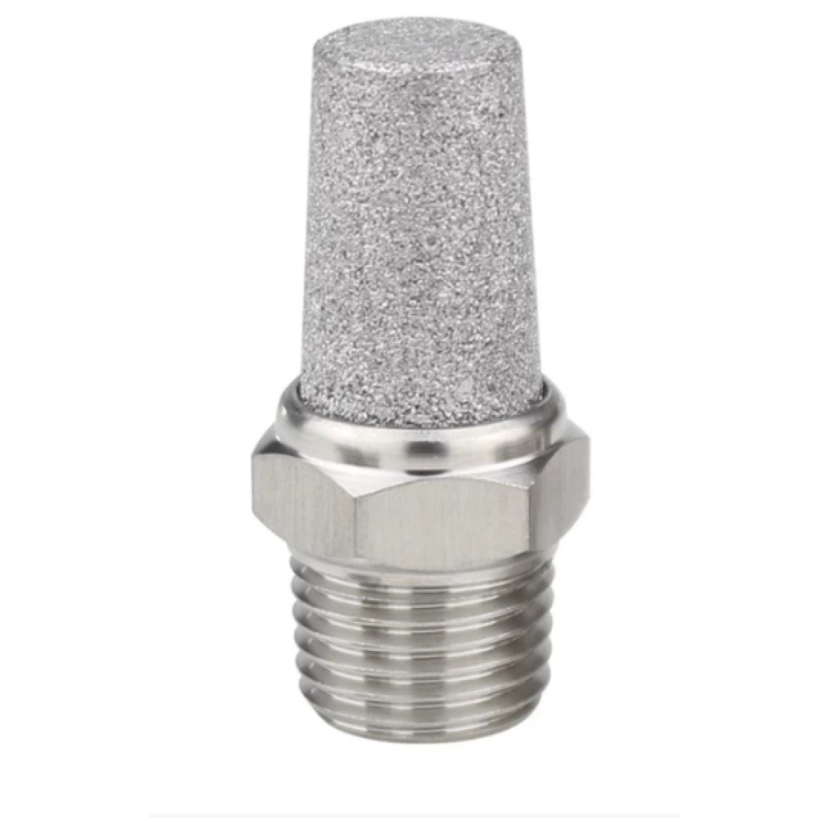 Pneumatisk lyddemper rustfritt stål BSLS 1/4" utvendig gjenge