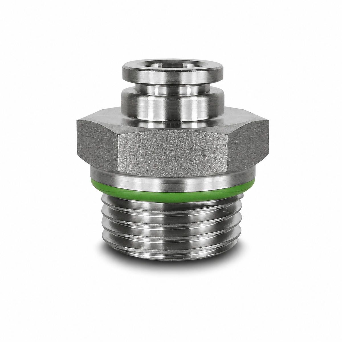 Rett innstikkskobling rustfritt stål 8 mm – 1/2" gjenge