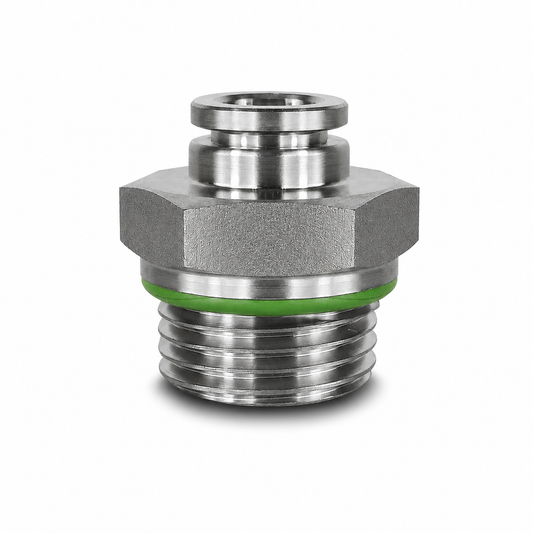 Rett innstikkskobling rustfritt stål 8 mm – 3/8" gjenge