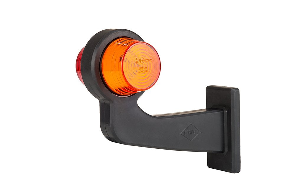 Markeringslys LED oransje/rød, høyre, med lang arm, HORPOL - LD 2621
