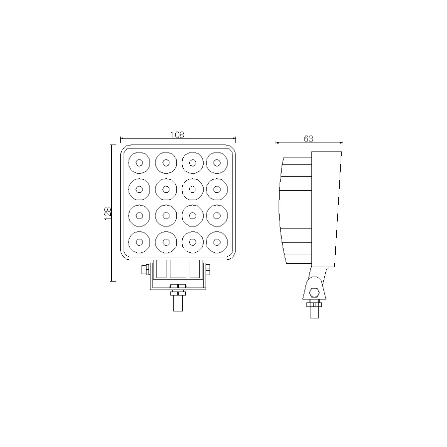 LED arbeidslys, 16x LED, KAMAR - L0081