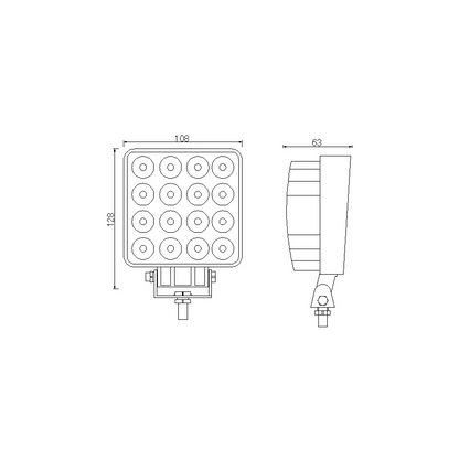 LED arbeidslys, 16x LED, KAMAR - L0081