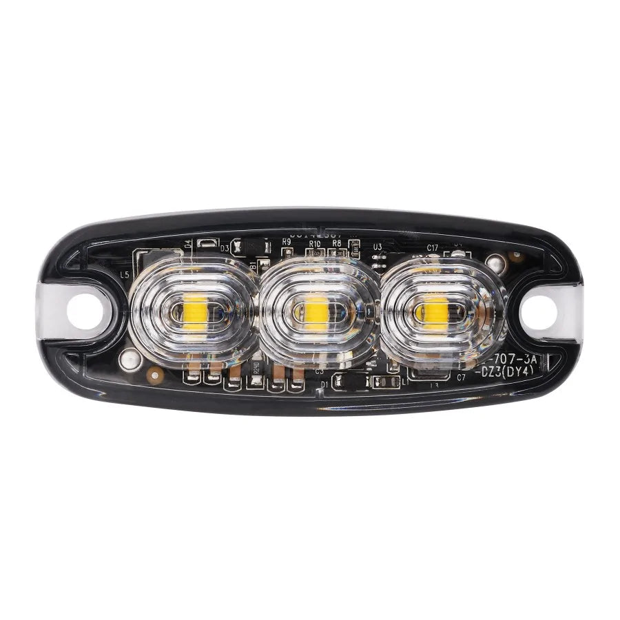 LED strobelys Slim, 10W, 3 LED, 12/24V, KAMAR - LW0036-2
