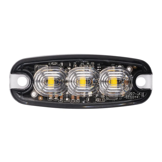 LED strobelys Slim, 10W, 3 LED, 12/24V, KAMAR - LW0036-2