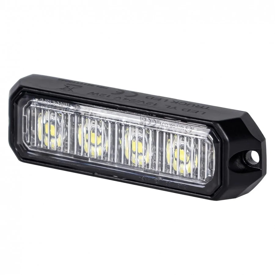 LED strobelys, 12W, 4 LED, Hvit, 12/24V, KAMAR - LW0025-W-1