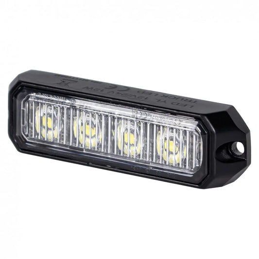 LED strobelys, 12W, 4 LED, Hvit, 12/24V, KAMAR - LW0025-W-1